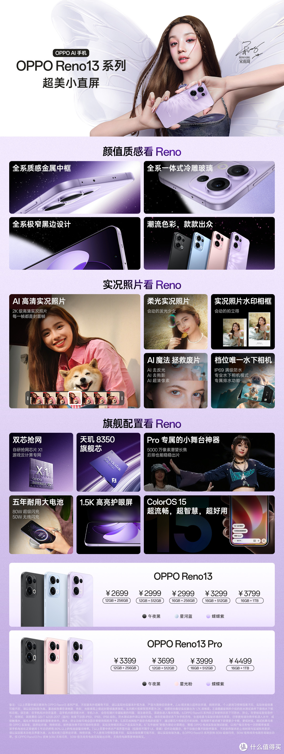 OPPO Reno 13 系列解析, 对比 小米 14, Vivo X100s